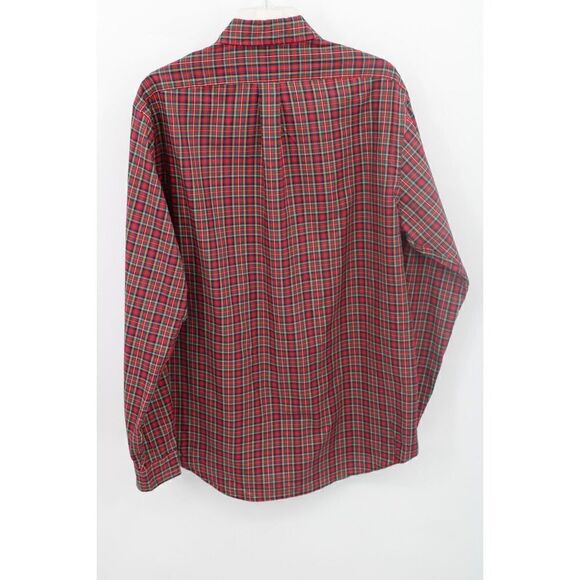 RALPH LAUREN MEN'S SIZE LARGE LONG SLEEVE RED PLAID BUTTON DOWN SHIRT - Picture 5 of 8